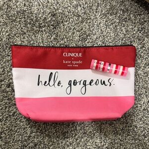 Clinique x Kate Spade Cosmetic Bag and Lip Stick Set